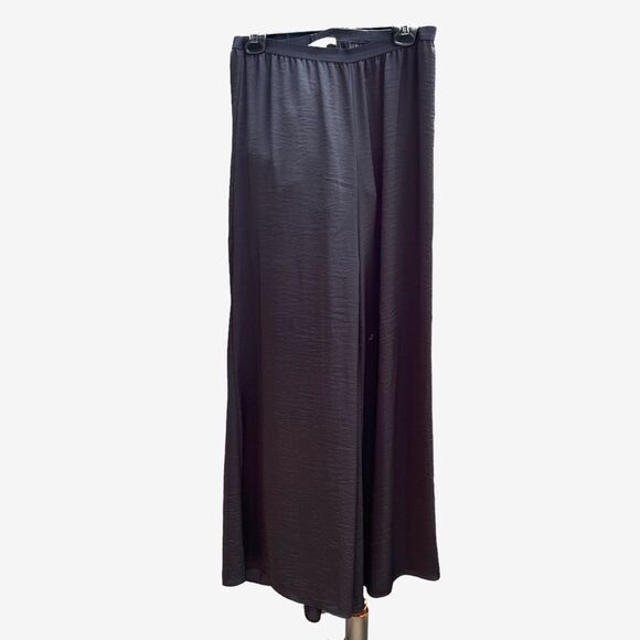 Moon & Meadow black wide leg flowy palazzo pull on pants M - Picture 3 of 5